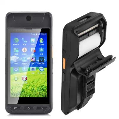 Computadora móvil PDA Pantalla HD de 5 pulgadas Hf RFID Soporte NFC Lector de tarjetas de identificación Escáner de código de barras Tableta robusta